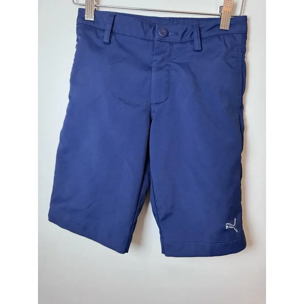 Puma Boys Golf Shorts Navy Blue Sz XS 5/6